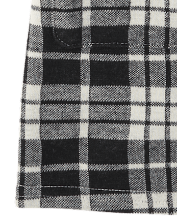 Toddler Girls Plaid Skirtall 2-Piece Outfit Set