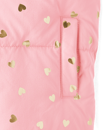 Toddler Girls Print Microfleece Lined Puffer Jacket