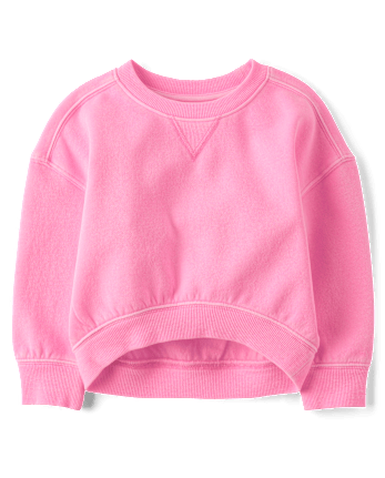 Toddler Girls Garment Dyed Premium Fleece Sweatshirt