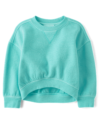 Toddler Girls Garment Dyed Premium Fleece Sweatshirt