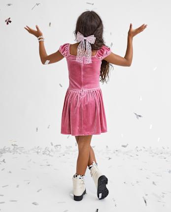 Girls Velour Corset Dress