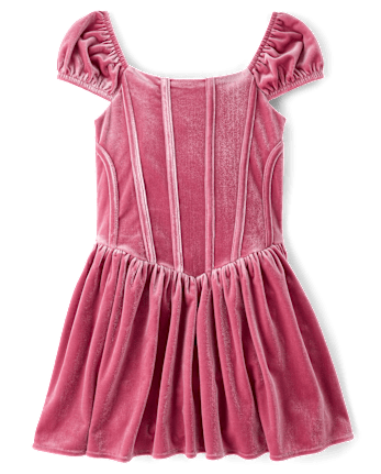 Girls Velour Corset Dress