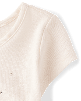 Girls Embellished Graphic Baby Tee
