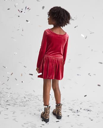 Girls Velour Bubble Dress
