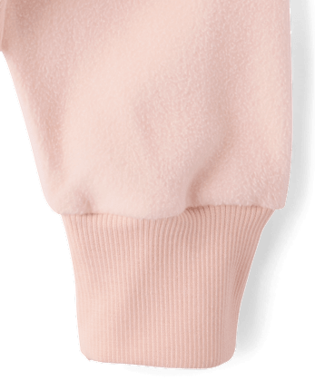 Girls Contrast Microfleece Zip Up Jacket