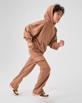 Kids Garment Dyed Premium Fleece Hoodie