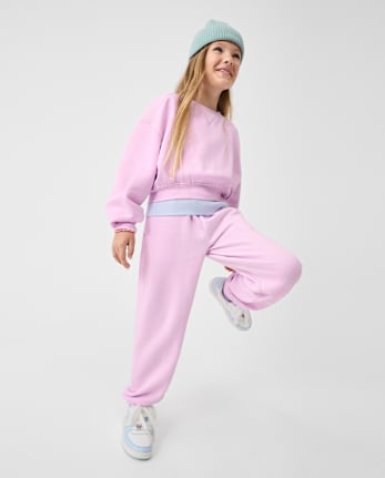 Girls Garment Dyed Premium Fleece Sweatshirt