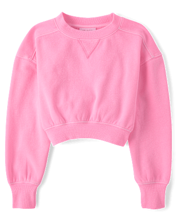 Girls Garment Dyed Premium Fleece Sweatshirt