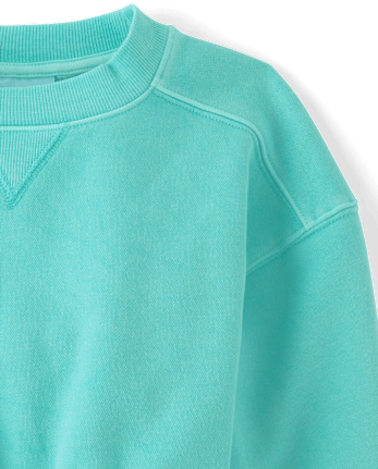 Girls Garment Dyed Premium Fleece Sweatshirt