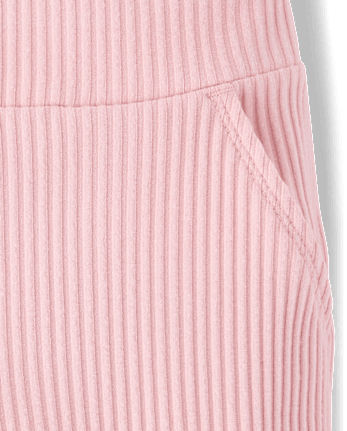 Girls Plush Rib Jogger Pants