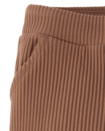 Girls Plush Rib Jogger Pants
