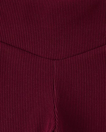 Girls Sueded Rib Flare Leggings