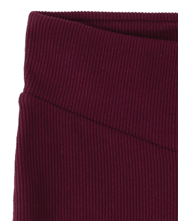 Girls Sueded Rib Flare Leggings