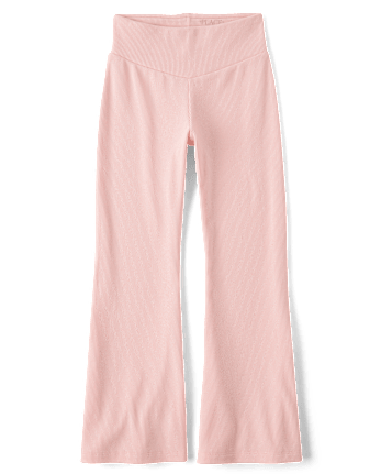 Girls Sueded Rib Flare Leggings
