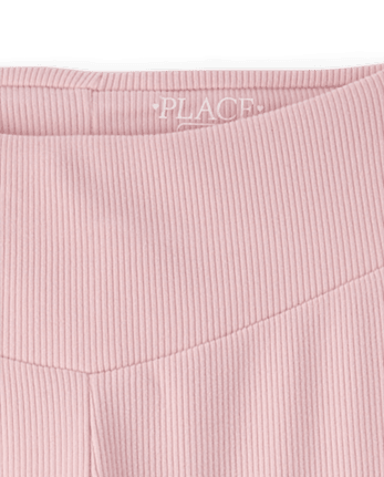 Girls Sueded Rib Flare Leggings