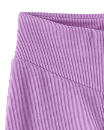 Girls Sueded Rib Flare Leggings