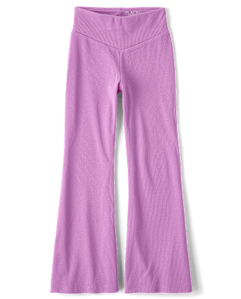 Girls Sueded Rib Flare Leggings