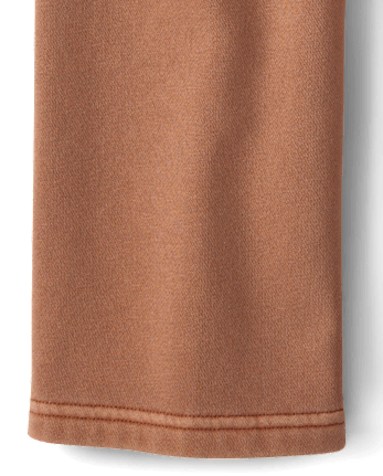 Kids Garment Dyed Premium Fleece Wide Leg Cargo Lounge Pants