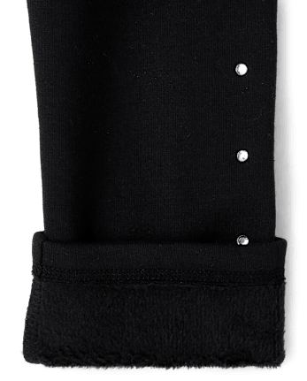 Girls Studded Winter Warm Leggings