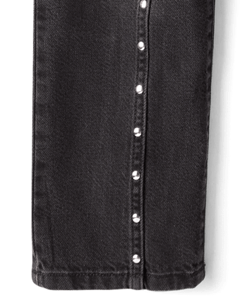 Girls Studded Seam Slouchy Jeans