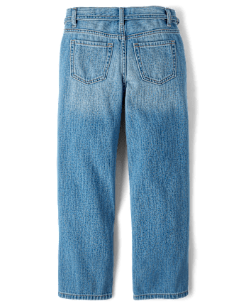 Girls Heart Belted Slouchy Jeans