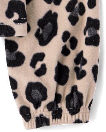 Girls Print Microfleece Half Zip Pullover