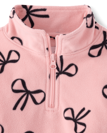 Girls Print Microfleece Half Zip Pullover