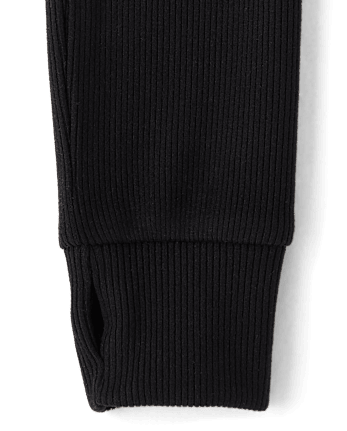 Girls Sueded Rib Henley Top