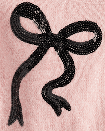 Girls Sequin Bow Sweater