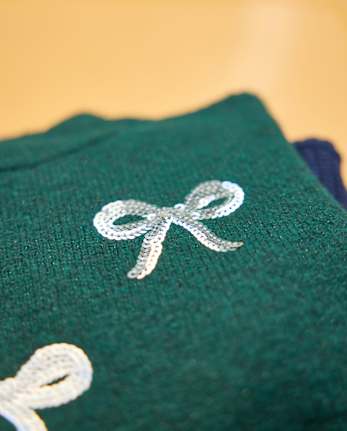 Girls Sequin Bow Sweater