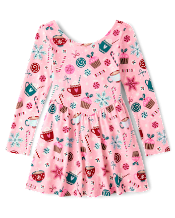 Girls Holiday V-Waist Dress