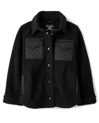 Girls Sherpa Shacket