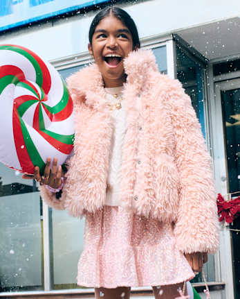 Girls Faux Fur Coat