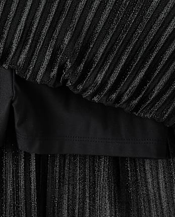 Jupe-short plissée en maille scintillante pour fille
