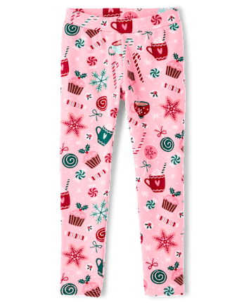 Girls Print Winter Warm Leggings