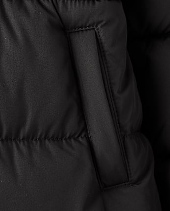 Girls Faux Fur Lined Long Puffer Jacket