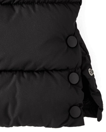 Girls Faux Fur Lined Long Puffer Jacket