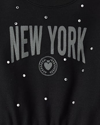 Sweat-shirt chaud d'hiver orné pour filles