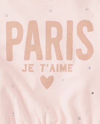 Sweat-shirt chaud d'hiver orné pour filles