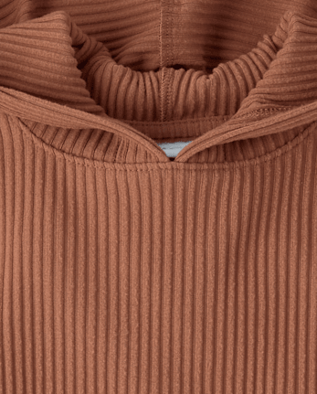 Girls Plush Rib Hoodie
