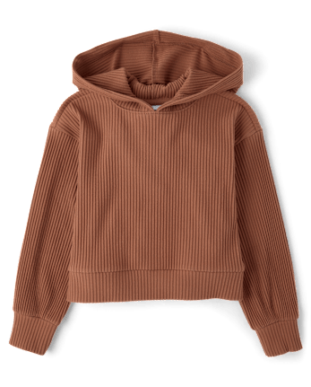 Girls Plush Rib Hoodie