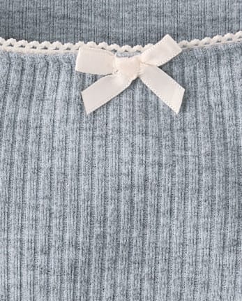 Haut côtelé en laitue pour fille