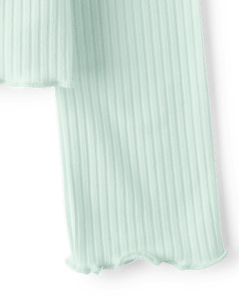 Girls Ribbed Lettuce Top