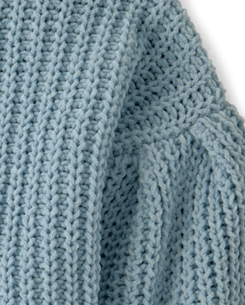 Girls Shaker Stitch Chenille Sweater