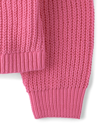 Girls Shaker Stitch Chenille Sweater