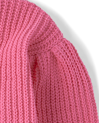 Girls Shaker Stitch Chenille Sweater