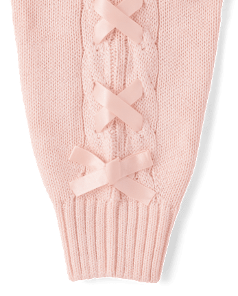 Girls Ribbon Cable Knit Sweater