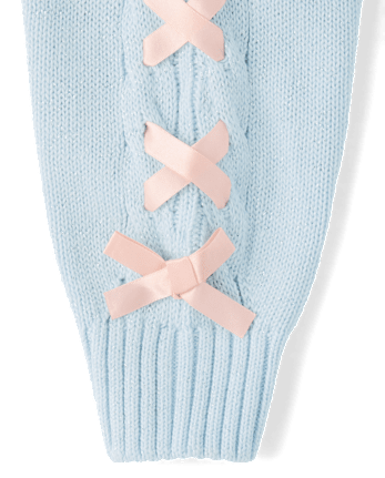 Girls Ribbon Cable Knit Sweater