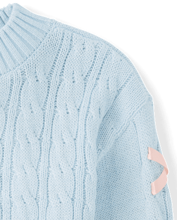 Girls Ribbon Cable Knit Sweater