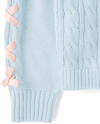 Girls Ribbon Cable Knit Sweater